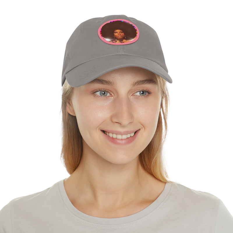 Diana Disco Hat with Leather Patch (Round)