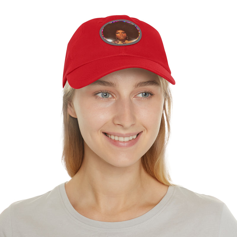 Diana Disco Hat with Leather Patch (Round)