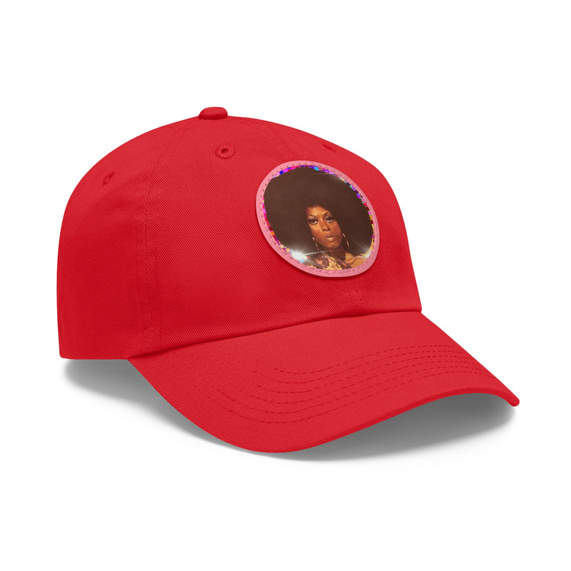 Diana Disco Hat with Leather Patch (Round)