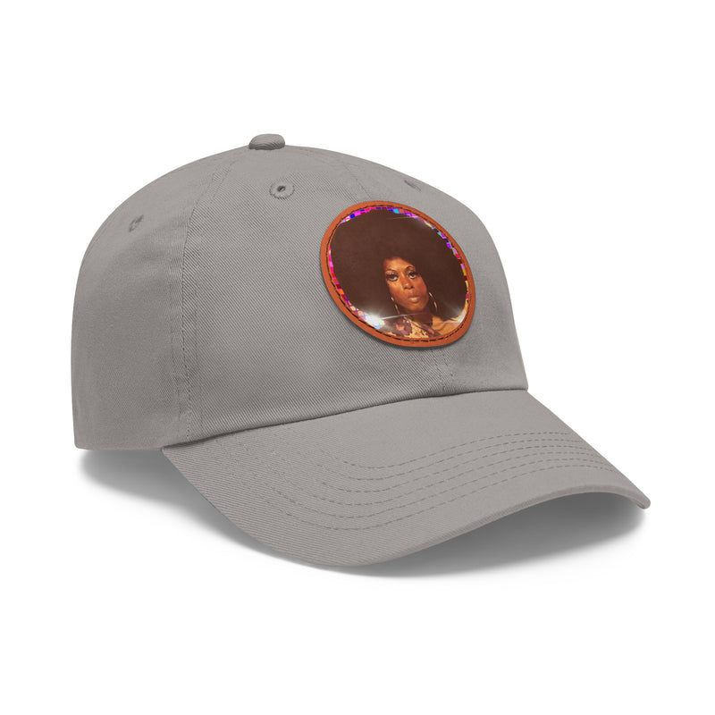 Diana Disco Hat with Leather Patch (Round)