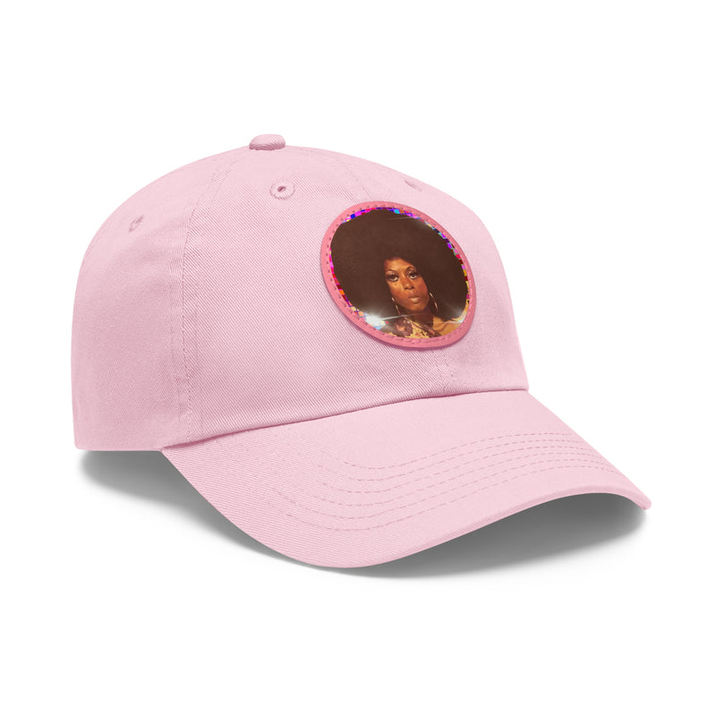 Diana Disco Hat with Leather Patch (Round)