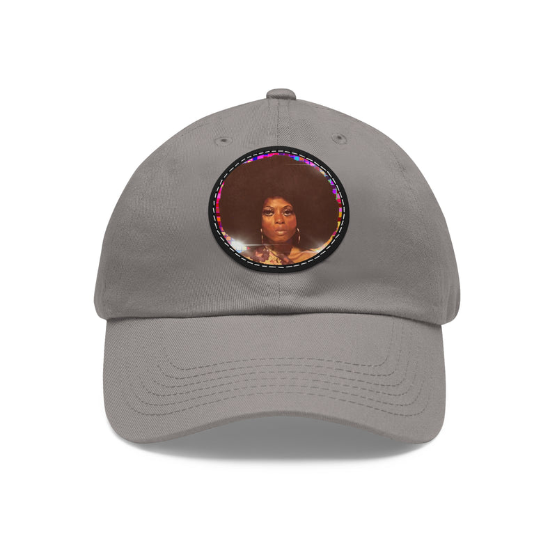 Diana Disco Hat with Leather Patch (Round)