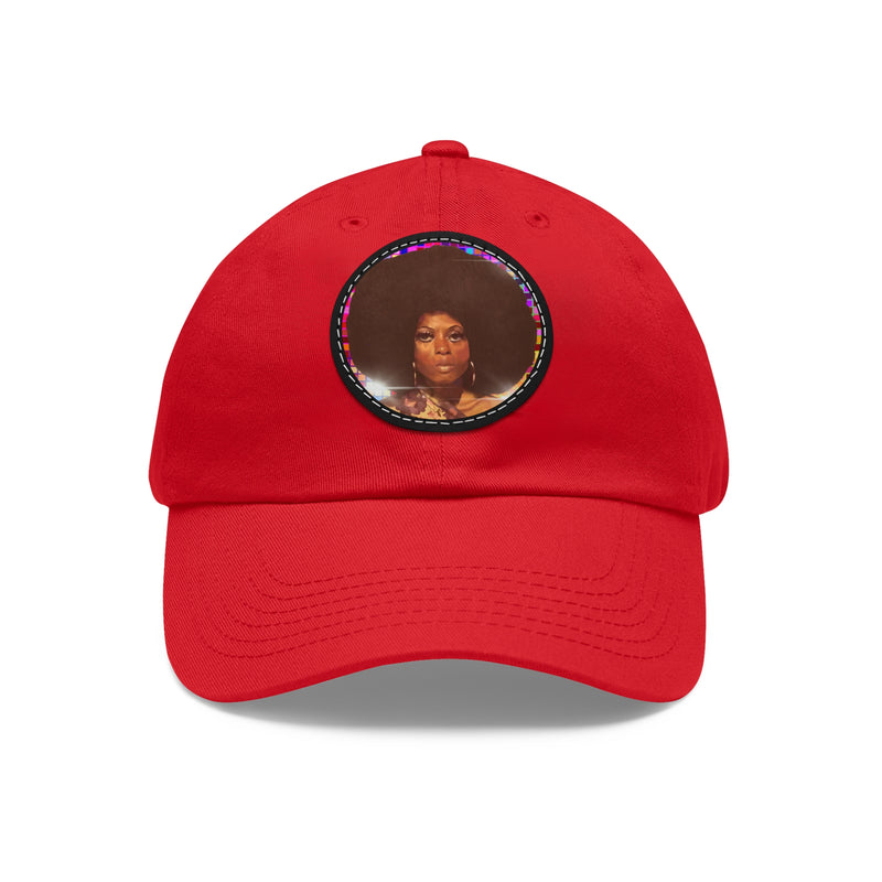 Diana Disco Hat with Leather Patch (Round)