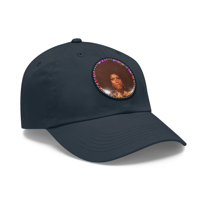 Diana Disco Hat with Leather Patch (Round)